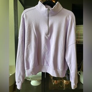 Abercrombie & Fitch 3/4 Zip sweatshirt, Sz XL, Lavender